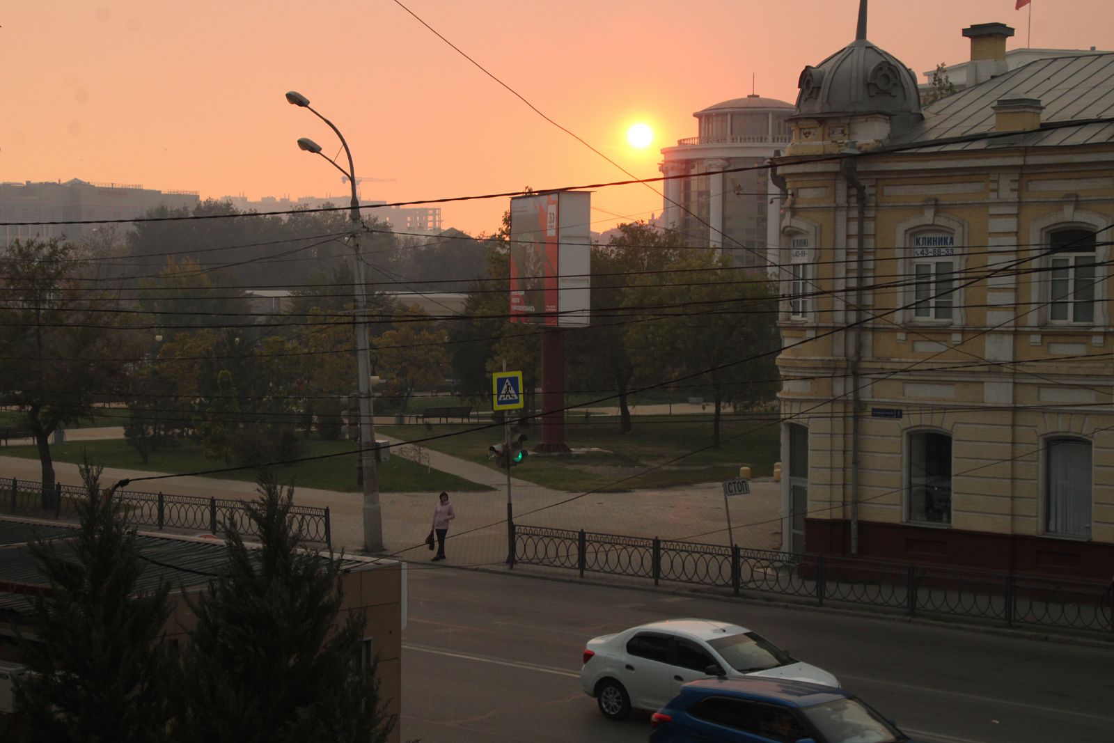 Закат солнца в астрахани