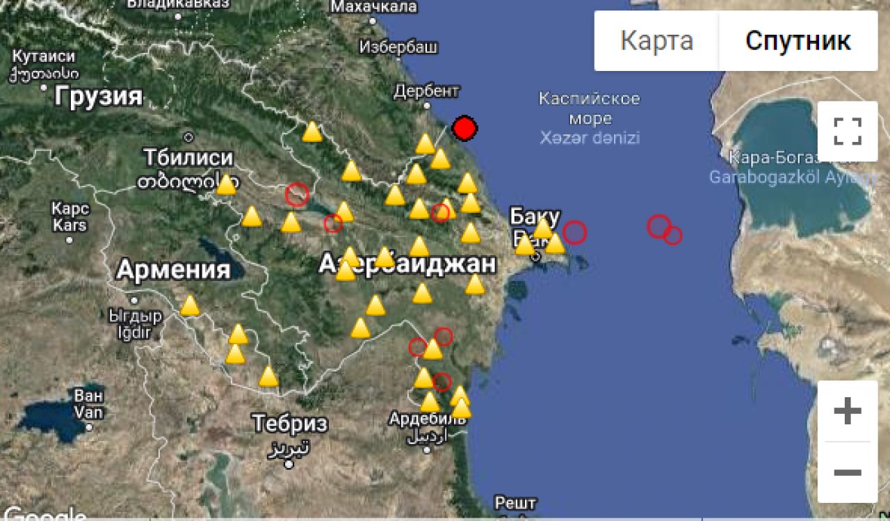 Спутниковая карта азербайджана